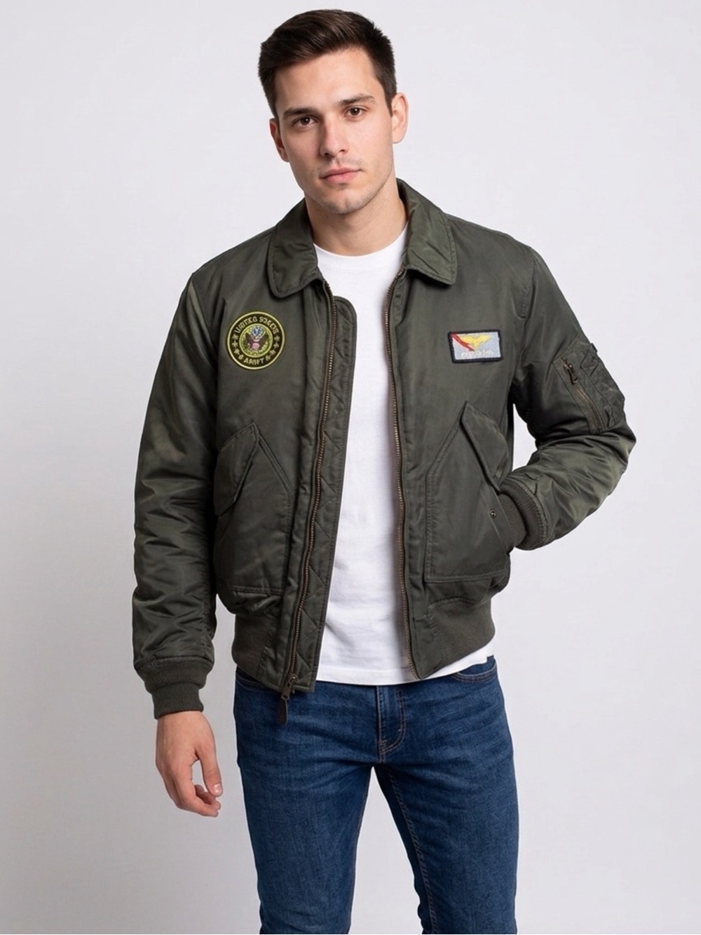 Vintage 1980s Avirex USAF Military CWU-45/P Flyers Cold Weather Bomber Jacket